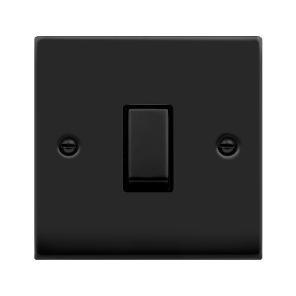 Click Deco Matt Black 1 Gang 2 Way Switch VPMB411BK | Click4Electrics